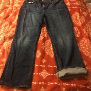 Boyfriend cut dark wash jean